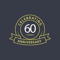 60 Years Anniversary Celebration Vector Template Design Illustration