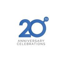 20 Years Anniversary Celebration Vector Template Design Illustration