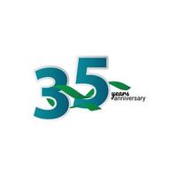 35 Years Anniversary Celebration Vector Template Design Illustration