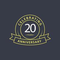 20 Years Anniversary Celebration Vector Template Design Illustration