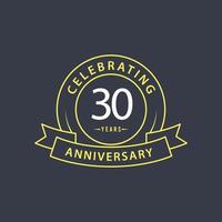 30 Years Anniversary Celebration Vector Template Design Illustration