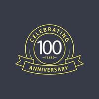 100 Years Anniversary Celebration Vector Template Design Illustration