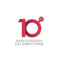 10 Years Anniversary Celebration Vector Template Design Illustration