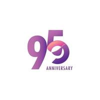 95 Years Anniversary Celebration Vector Template Design Illustration