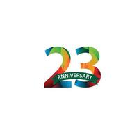 23 Years Anniversary Celebration Vector Template Design Illustration