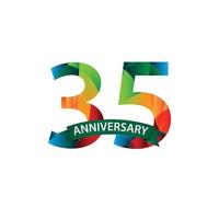 35 Years Anniversary Celebration Vector Template Design Illustration