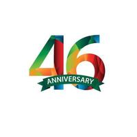 46 Years Anniversary Celebration Vector Template Design Illustration