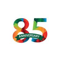 85 Years Anniversary Celebration Vector Template Design Illustration