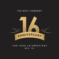 15 Years Anniversary Celebration Vector Template Design Illustration