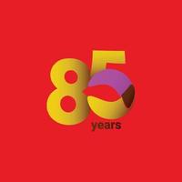 85 Years Anniversary Celebration Vector Template Design Illustration