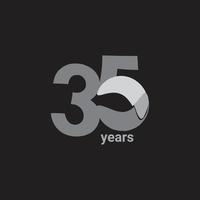 35 Years Anniversary Celebration Vector Template Design Illustration