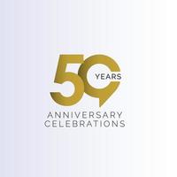 50 Years Anniversary Celebration Vector Template Design Illustration