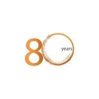 80 Years Anniversary Celebration Vector Template Design Illustration