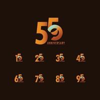 55 Years Anniversary Celebration Vector Template Design Illustration