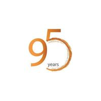 95 Years Anniversary Celebration Vector Template Design Illustration