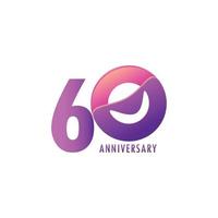 60 Years Anniversary Celebration Vector Template Design Illustration