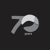 70 Years Anniversary Celebration Vector Template Design Illustration