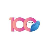 100 Years Anniversary Celebration Vector Template Design Illustration