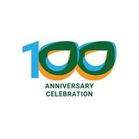 100 Years Anniversary Celebration Vector Template Design Illustration