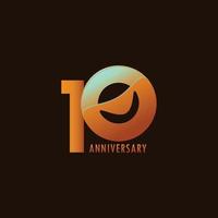 10 Years Anniversary Celebration Vector Template Design Illustration