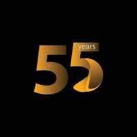 55 Years Anniversary Celebration Vector Template Design Illustration