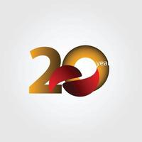 20 Years Anniversary Celebration Vector Template Design Illustration