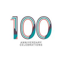 100 Years Anniversary Celebration Vector Template Design Illustration