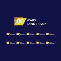 100 Years Anniversary Celebration Vector Template Design Illustration