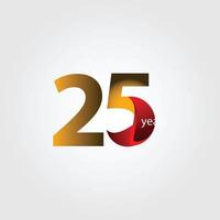 25 Years Anniversary Celebration Vector Template Design Illustration