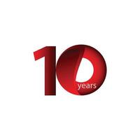 10 Years Anniversary Celebration Vector Template Design Illustration