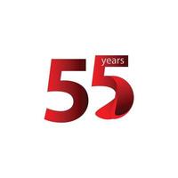 55 Years Anniversary Celebration Vector Template Design Illustration