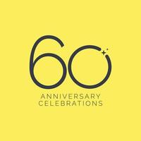 60 Years Anniversary Celebration Vector Template Design Illustration