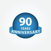 90 Years Anniversary Celebration Vector Template Design Illustration