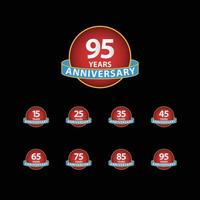 95 Years Anniversary Celebration Vector Template Design Illustration