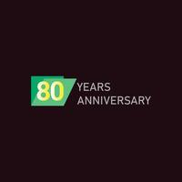 80 Years Anniversary Celebration Vector Template Design Illustration