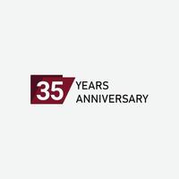 35 Years Anniversary Celebration Vector Template Design Illustration