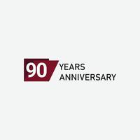 90 Years Anniversary Celebration Vector Template Design Illustration