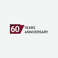 60 Years Anniversary Celebration Vector Template Design Illustration