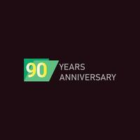 90 Years Anniversary Celebration Vector Template Design Illustration