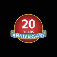 20 Years Anniversary Celebration Vector Template Design Illustration