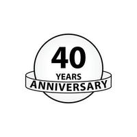 40 Years Anniversary Celebration Vector Template Design Illustration