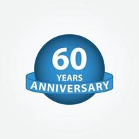 60 Years Anniversary Celebration Vector Template Design Illustration