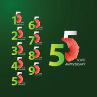 55 Years Anniversary Celebration Vector Template Design Illustration