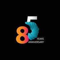 85 Years Anniversary Celebration Vector Template Design Illustration