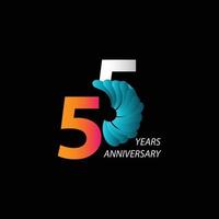 55 Years Anniversary Celebration Vector Template Design Illustration