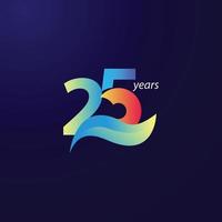 25 Years Anniversary Celebration Vector Template Design Illustration