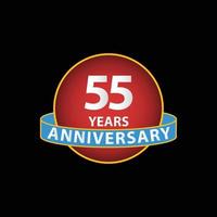 55 Years Anniversary Celebration Vector Template Design Illustration