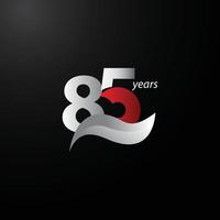 85 Years Anniversary Celebration Vector Template Design Illustration