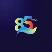 85 Years Anniversary Celebration Vector Template Design Illustration