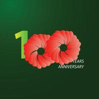 100 Years Anniversary Celebration Vector Template Design Illustration